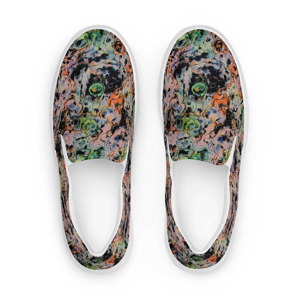 Peach Voltage on Men's Slip-On Canvas Shoes — Front