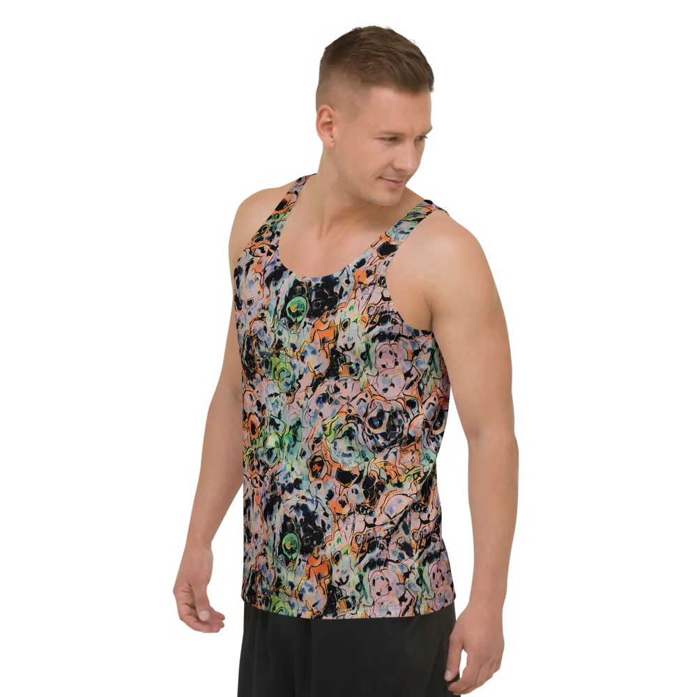 Peach Voltage on Men's Tank Top — Left Front