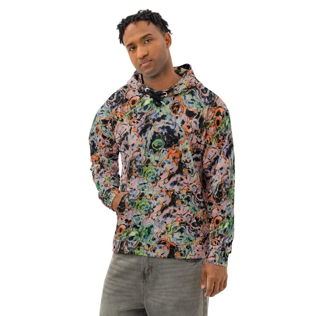 Peach Voltage on Cotton Hoodie — Left Front