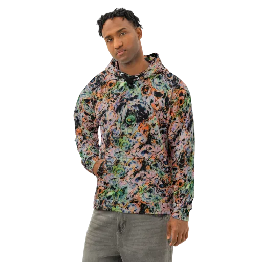 Peach Voltage on a Cotton Hoodie