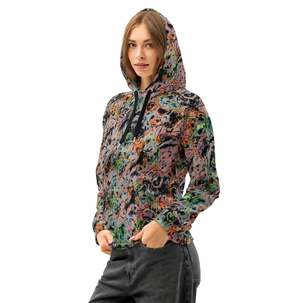 Peach Voltage on Cotton Hoodie — Left Front