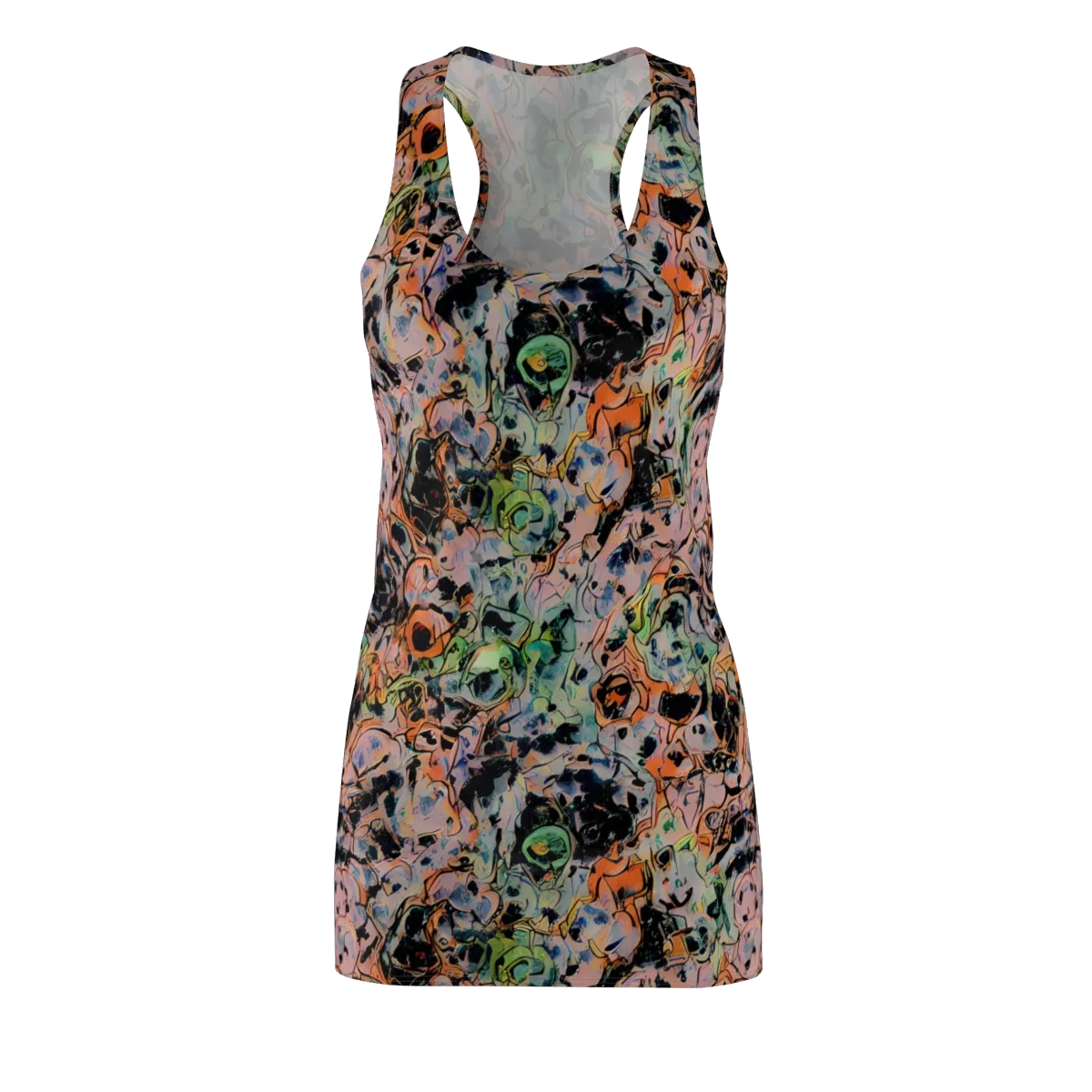 Peach Voltage on Racerback Dress — Front