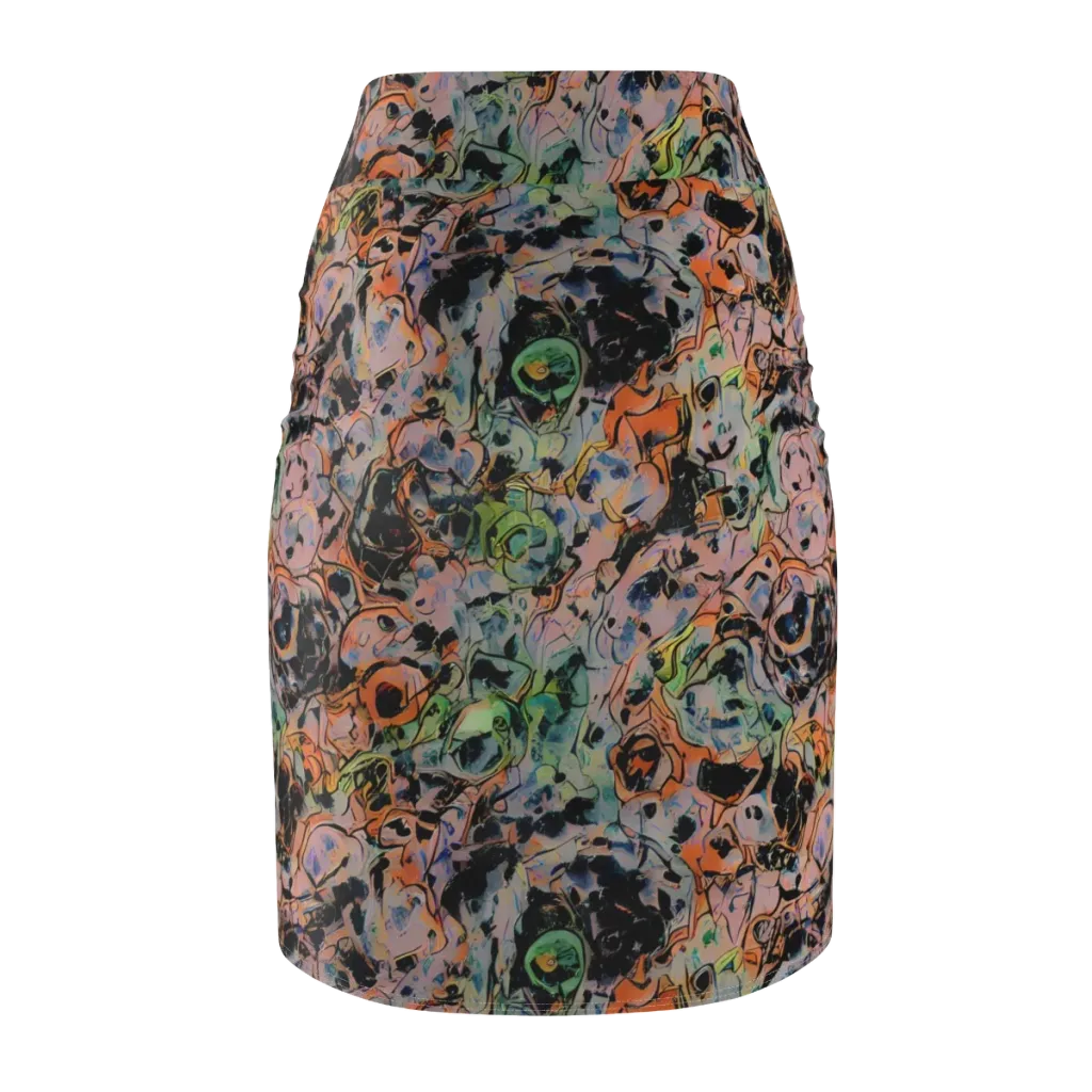 Peach Voltage on Pencil Skirt — Back