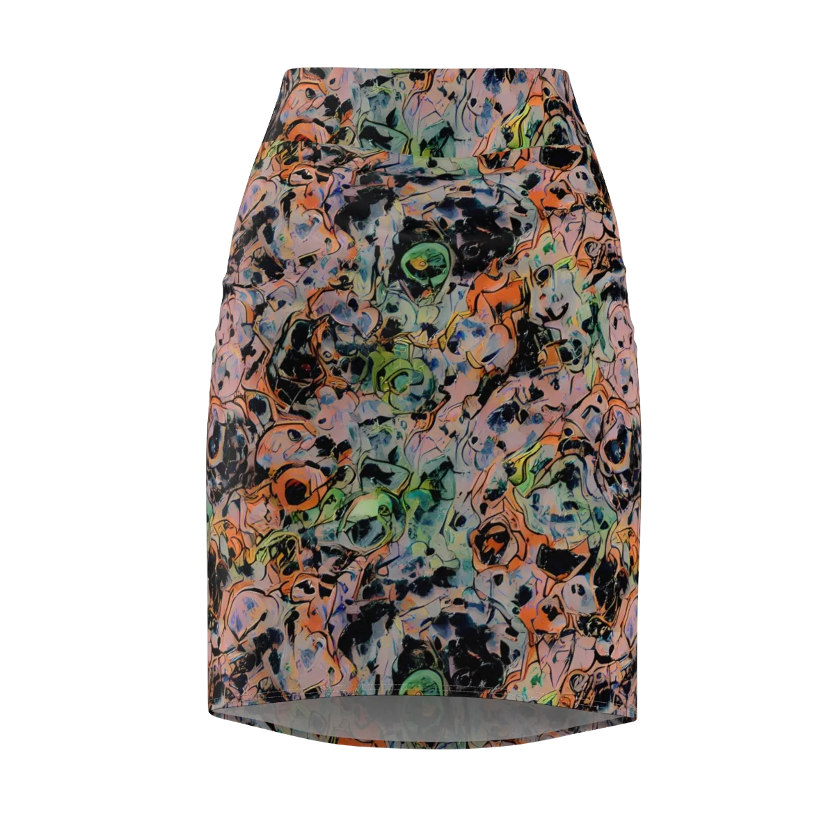 Peach Voltage on Pencil Skirt — Front