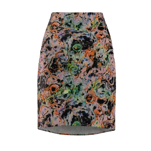 Peach Voltage on a Pencil Skirt