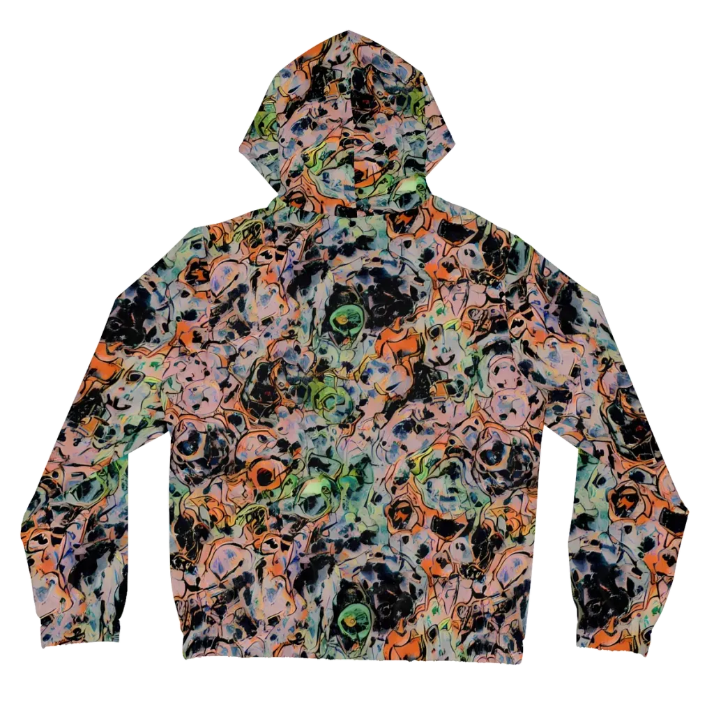 Peach Voltage on Women's Full-Zip Hoodie — Back