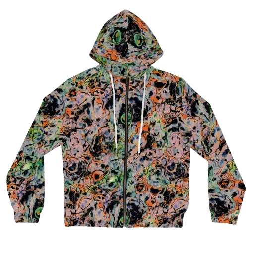 Peach Voltage on a Women's Full-Zip Hoodie