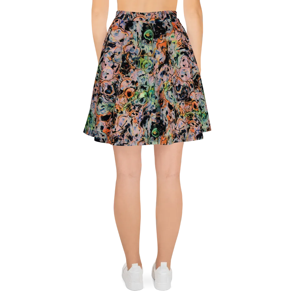Peach Voltage on Skater Skirt — Back