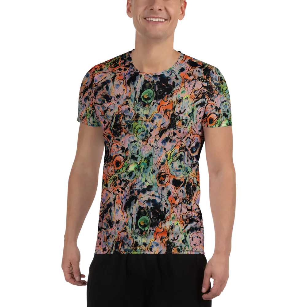 Peach Voltage on Men's Athletic T-Shirt — Front