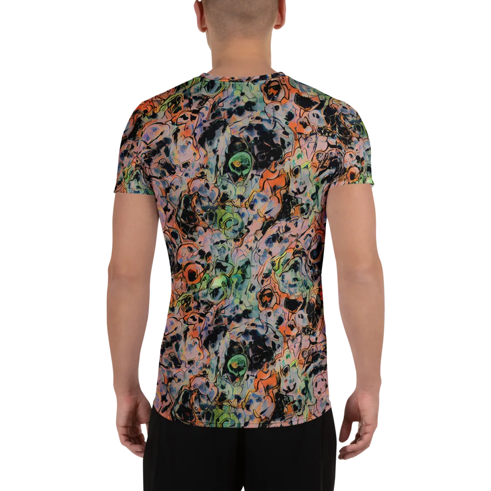 Peach Voltage on Men's Athletic T-Shirt — Back