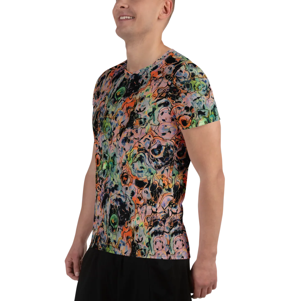 Peach Voltage on Men's Athletic T-Shirt — Left