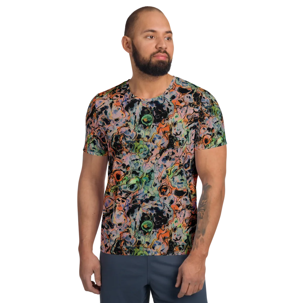 Peach Voltage on Men's Athletic T-Shirt — Front
