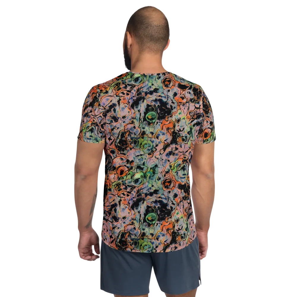 Peach Voltage on Men's Athletic T-Shirt — Back