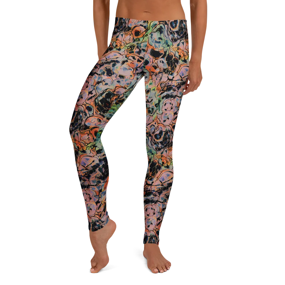 Peach Voltage on Leggings — Front