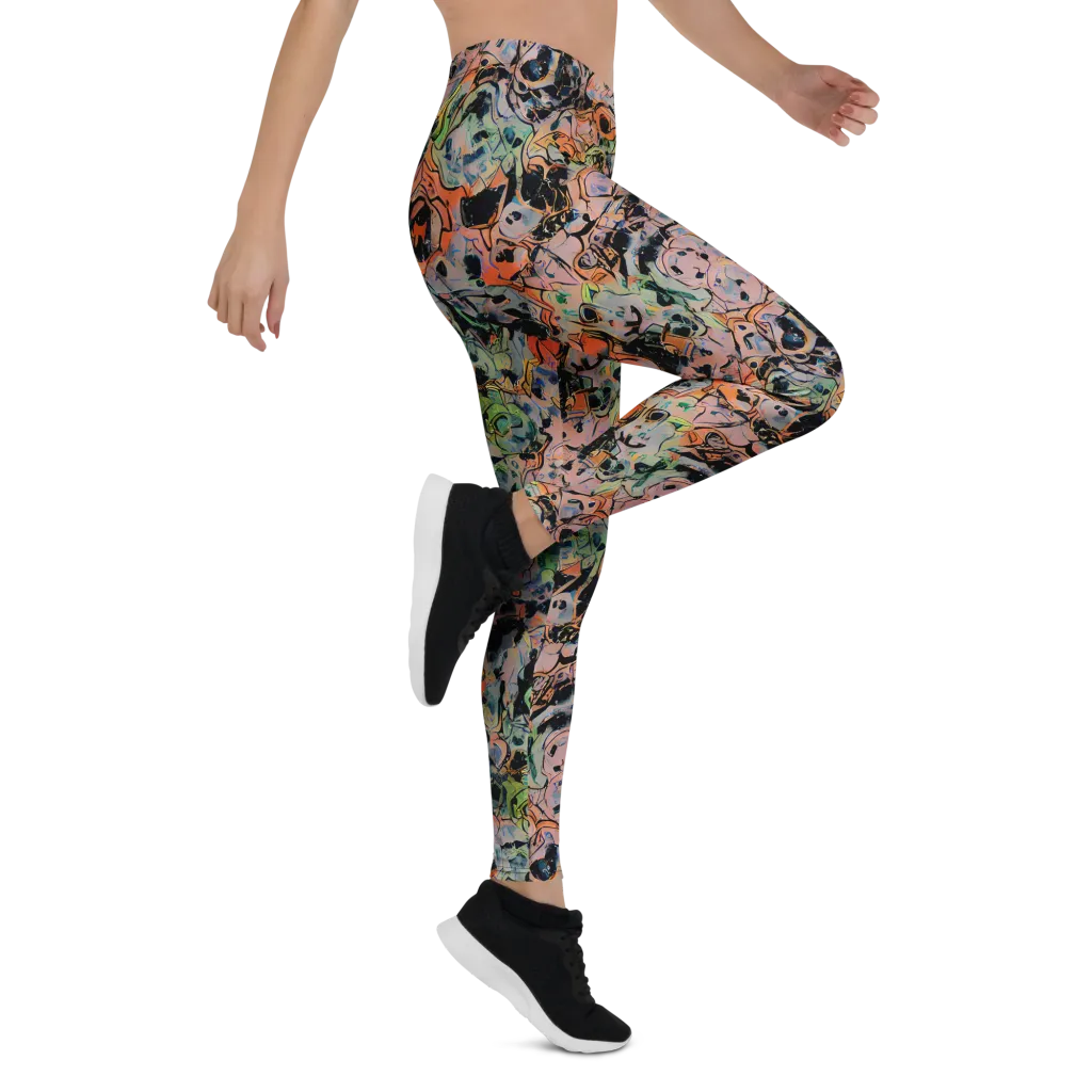 Peach Voltage on Leggings — Right