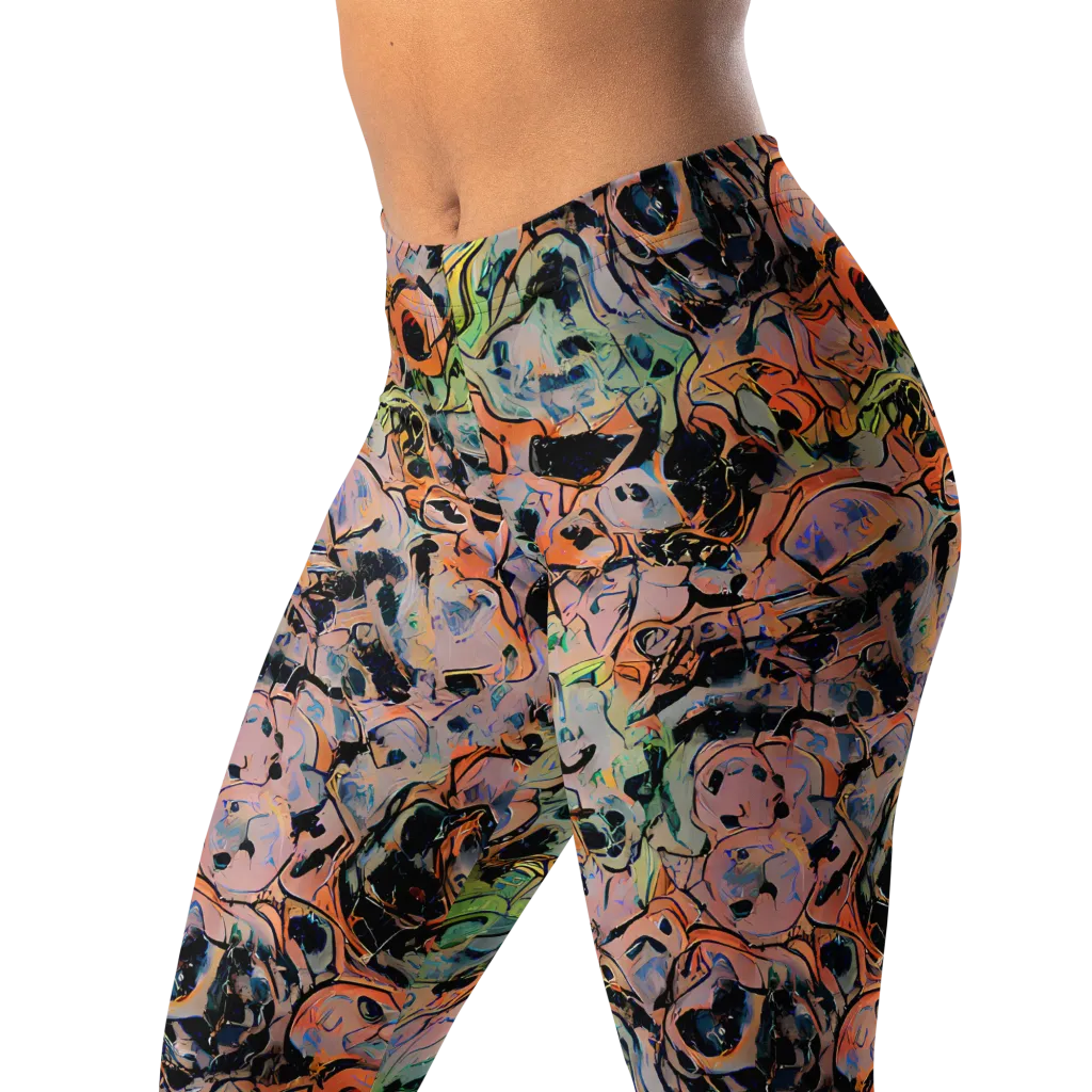 Peach Voltage on Leggings — Left Front