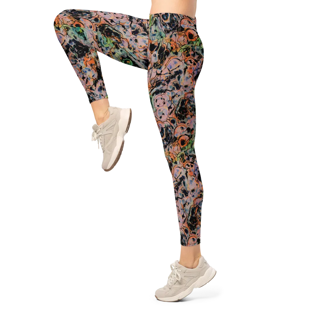 Peach Voltage on Leggings — Left