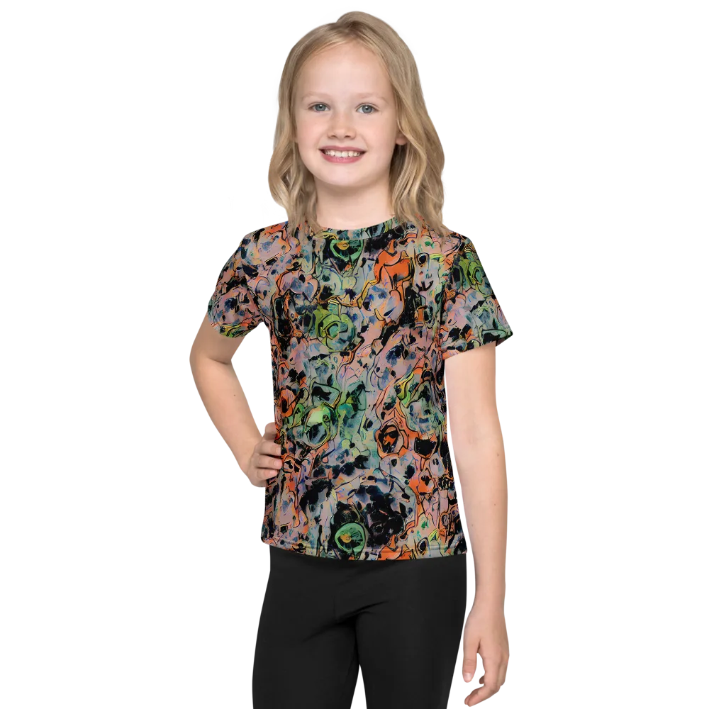 Peach Voltage on Kids Crew Neck T-Shirt — Front