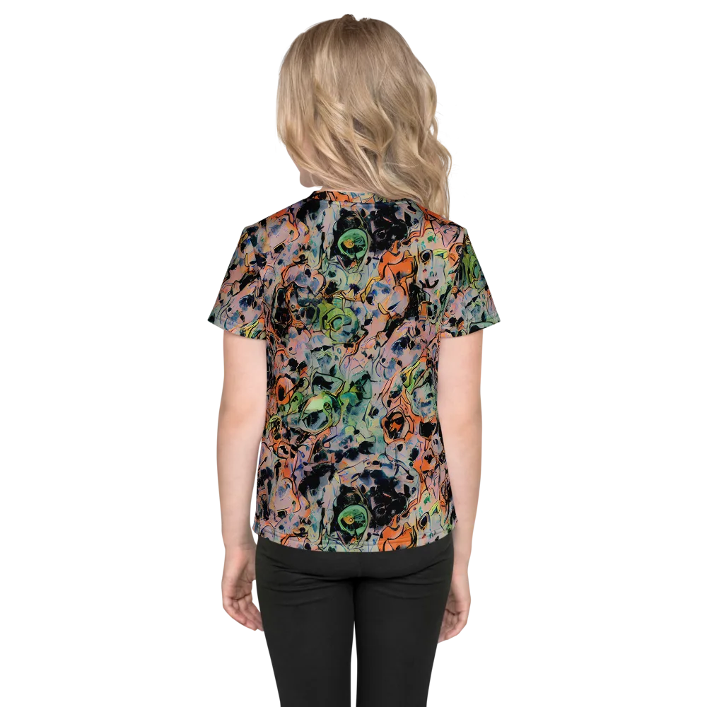 Peach Voltage on Kids Crew Neck T-Shirt — Back