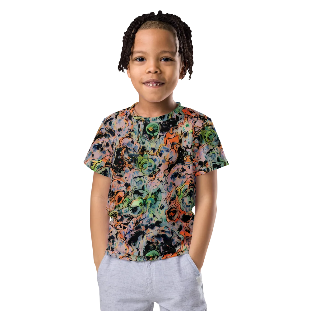 Peach Voltage on Kids Crew Neck T-Shirt — Front