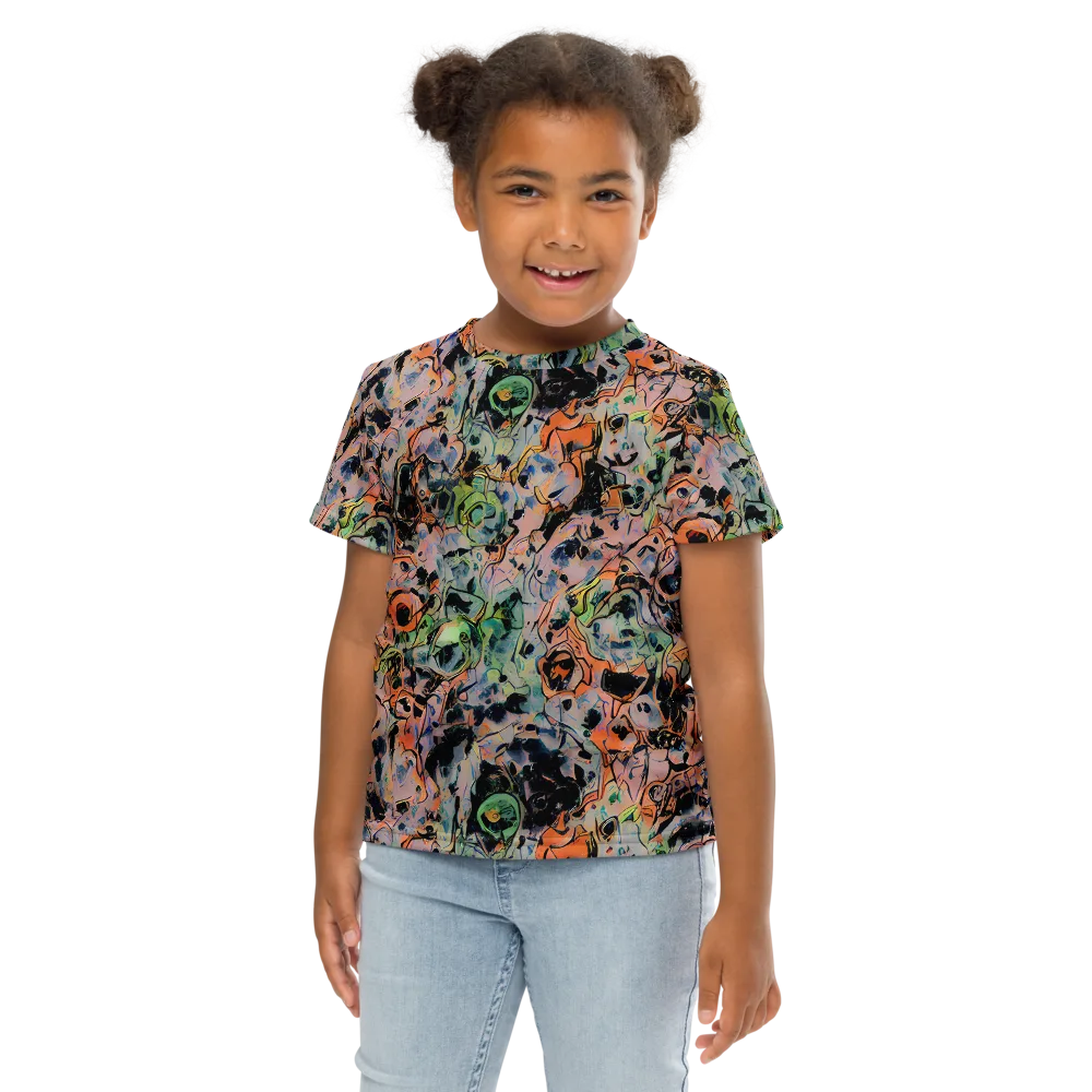 Peach Voltage on Kids Crew Neck T-Shirt — Front