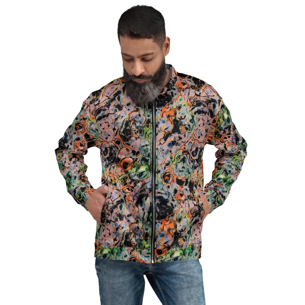 Peach Voltage on Bomber Jacket — Front