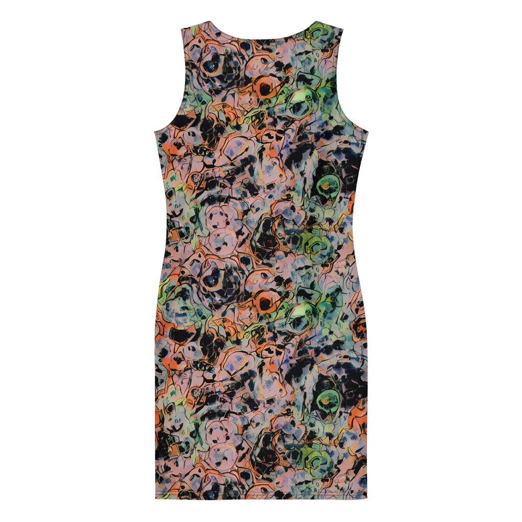 Peach Voltage on Bodycon Dress — Back