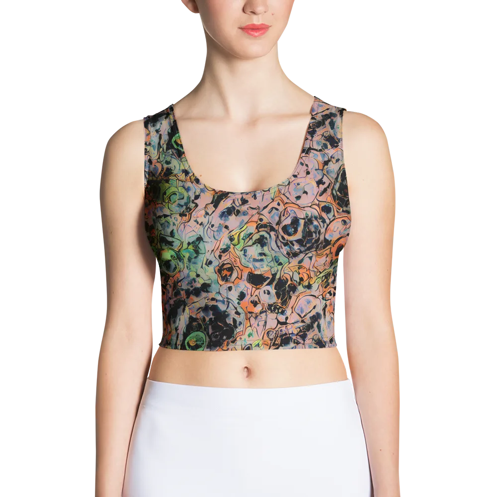 Peach Voltage on Crop Top — Front