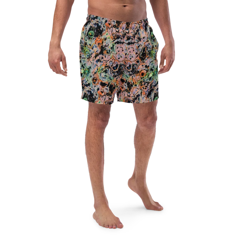 Peach Voltage on Swim Trunks — Front