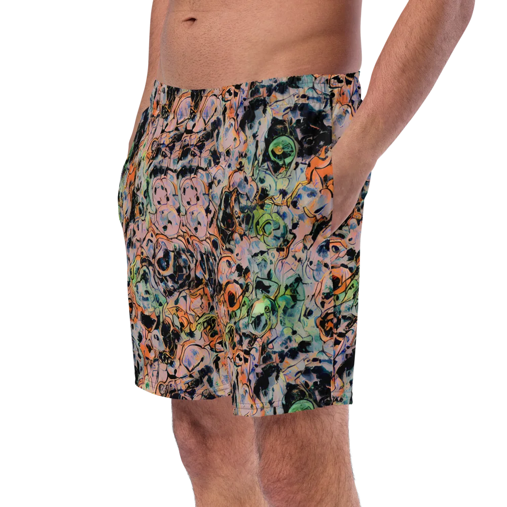 Peach Voltage on Swim Trunks — Left Front