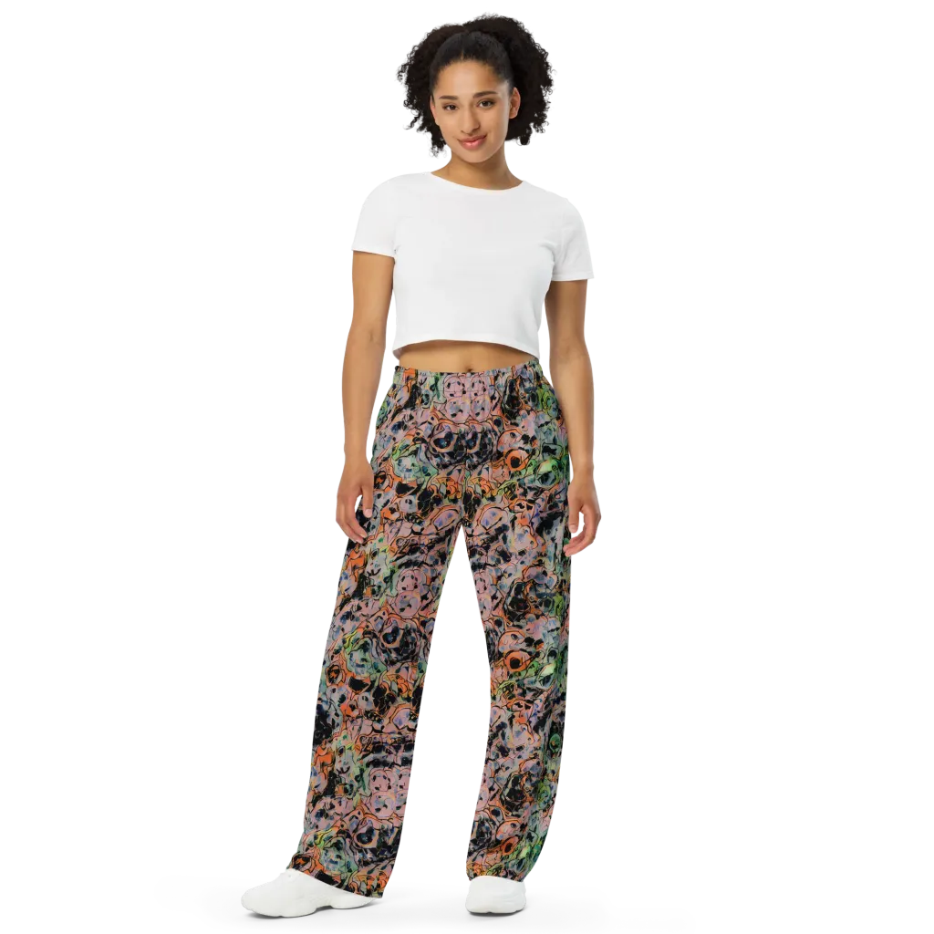Peach Voltage on Wide-Leg Pants — Front