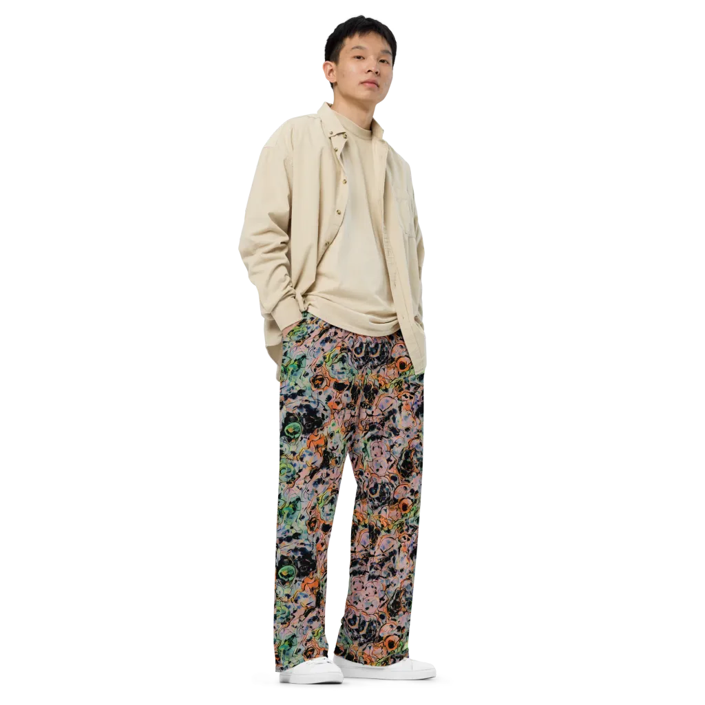 Peach Voltage on Wide-Leg Pants — Right Front
