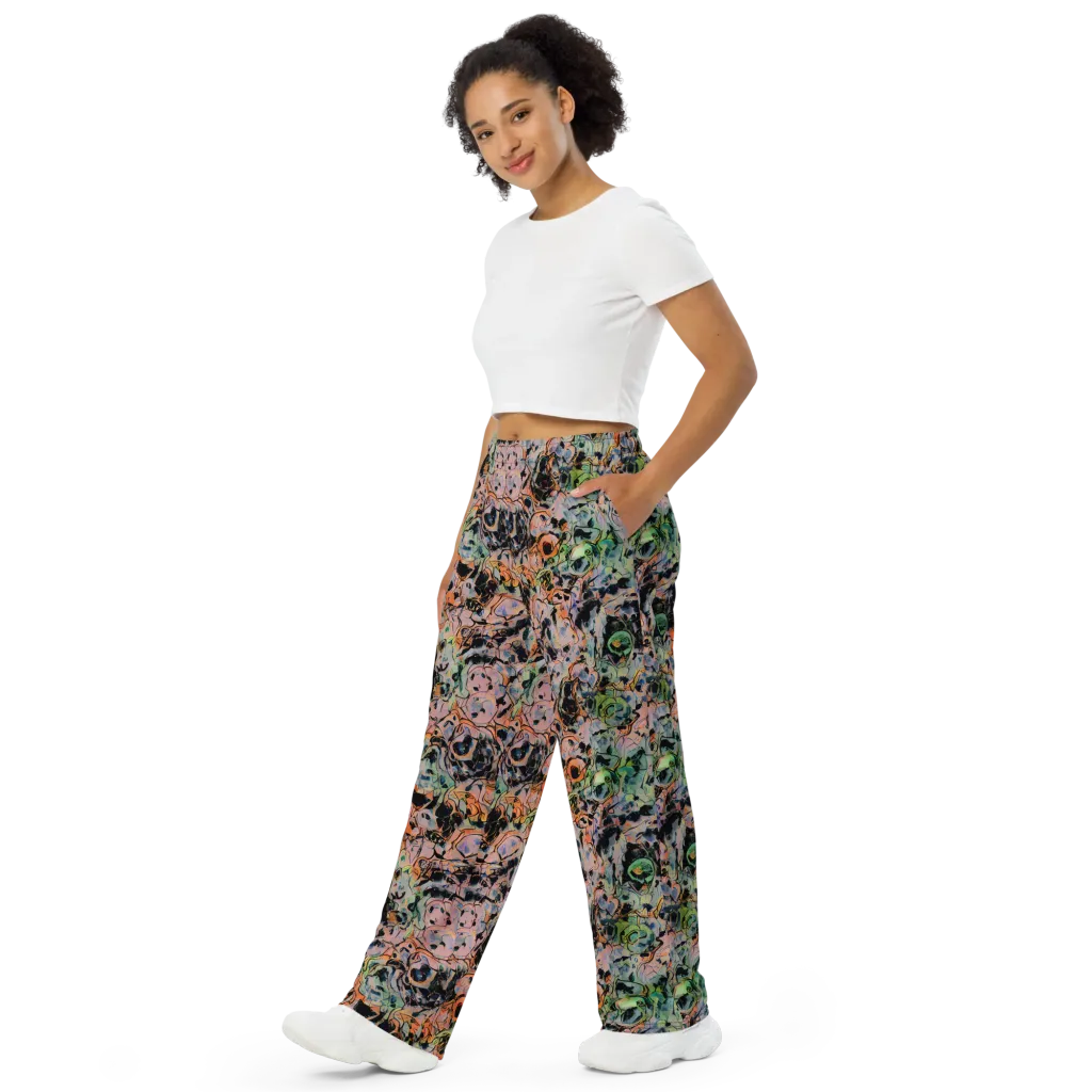 Peach Voltage on Wide-Leg Pants — Left Front
