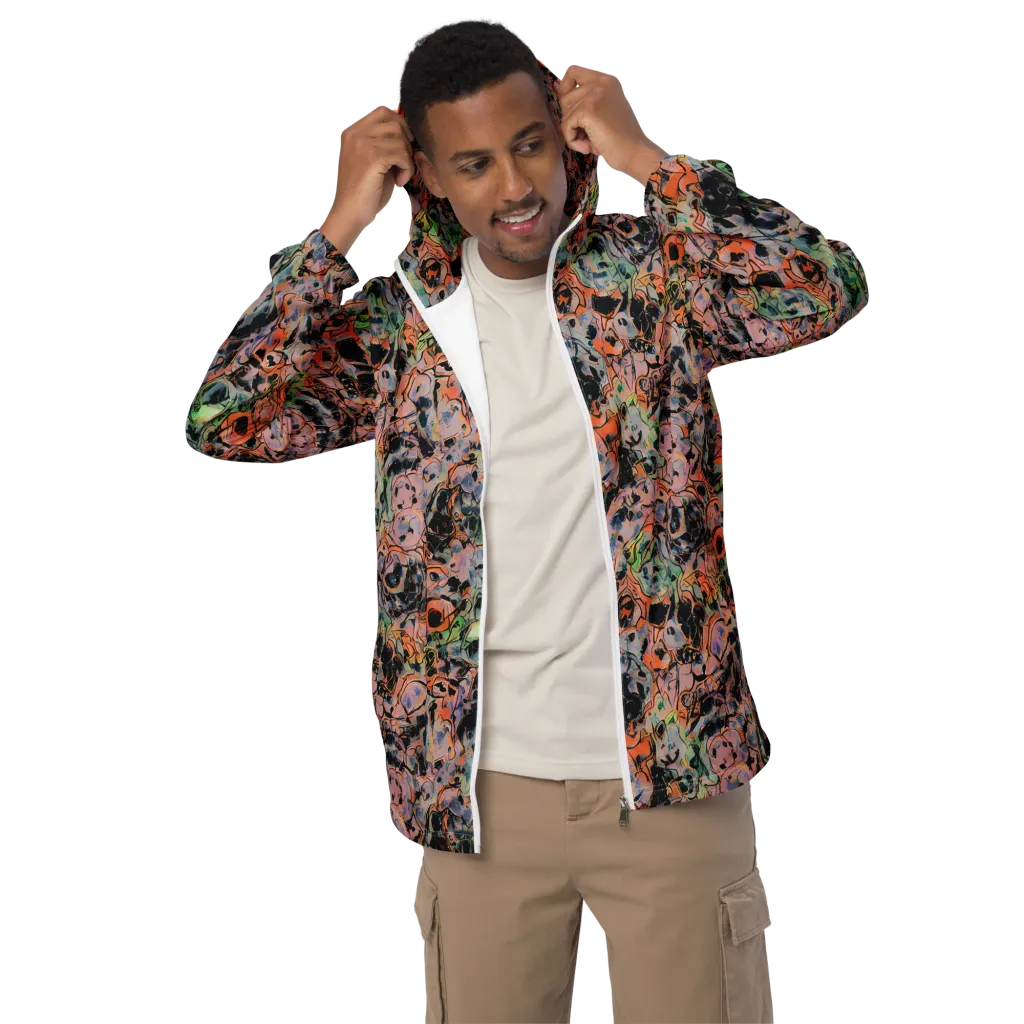 Peach Voltage on Men's Windbreaker — Front
