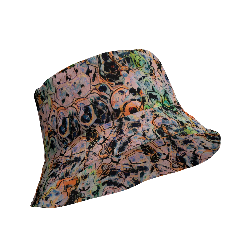 Peach Voltage on Reversible Bucket Hat — Product details Outside