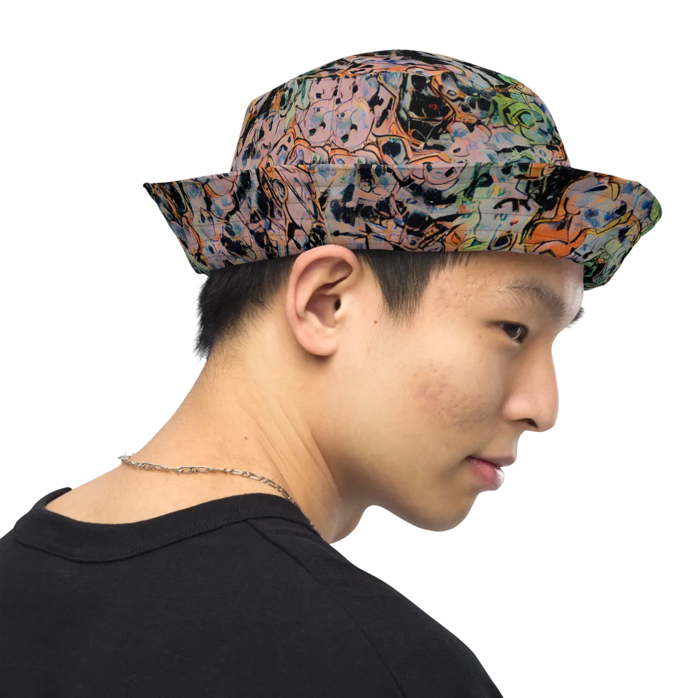 Peach Voltage on Reversible Bucket Hat — Right Outside