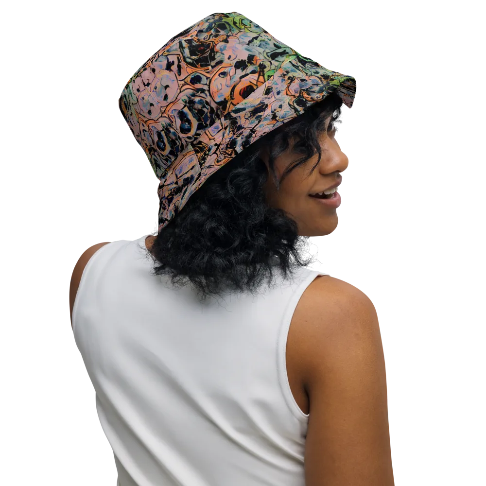 Peach Voltage on Reversible Bucket Hat — Right Outside