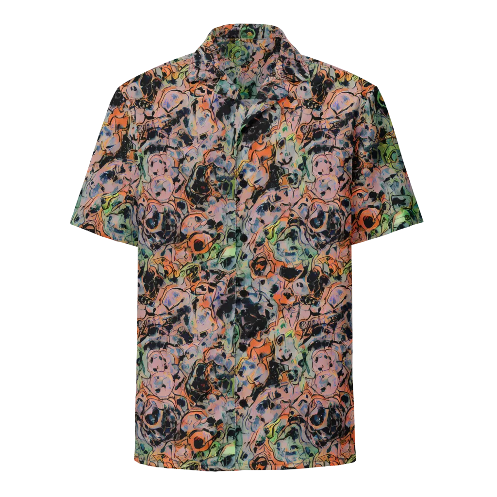Peach Voltage on Button Shirt — Front