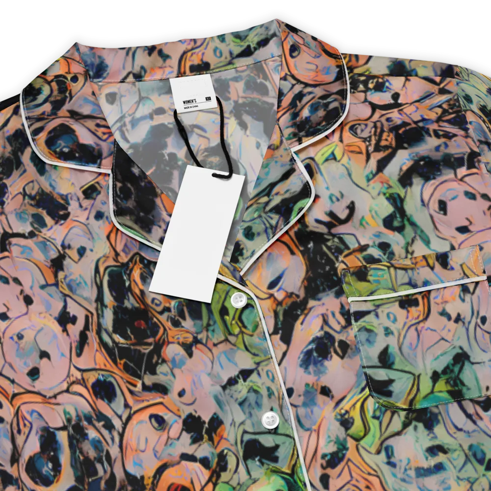 Peach Voltage on Women's Short Sleeve Pajama Top — Product details