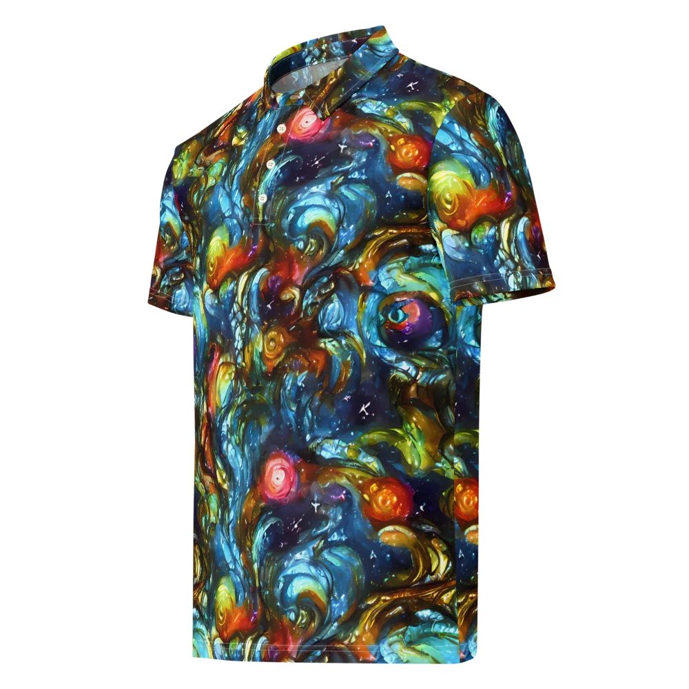 Aurora Alchemy on Men's Slim Fit Polo Shirt — Left Front