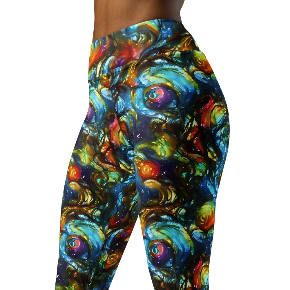 Aurora Alchemy on Yoga Leggings — Left Front