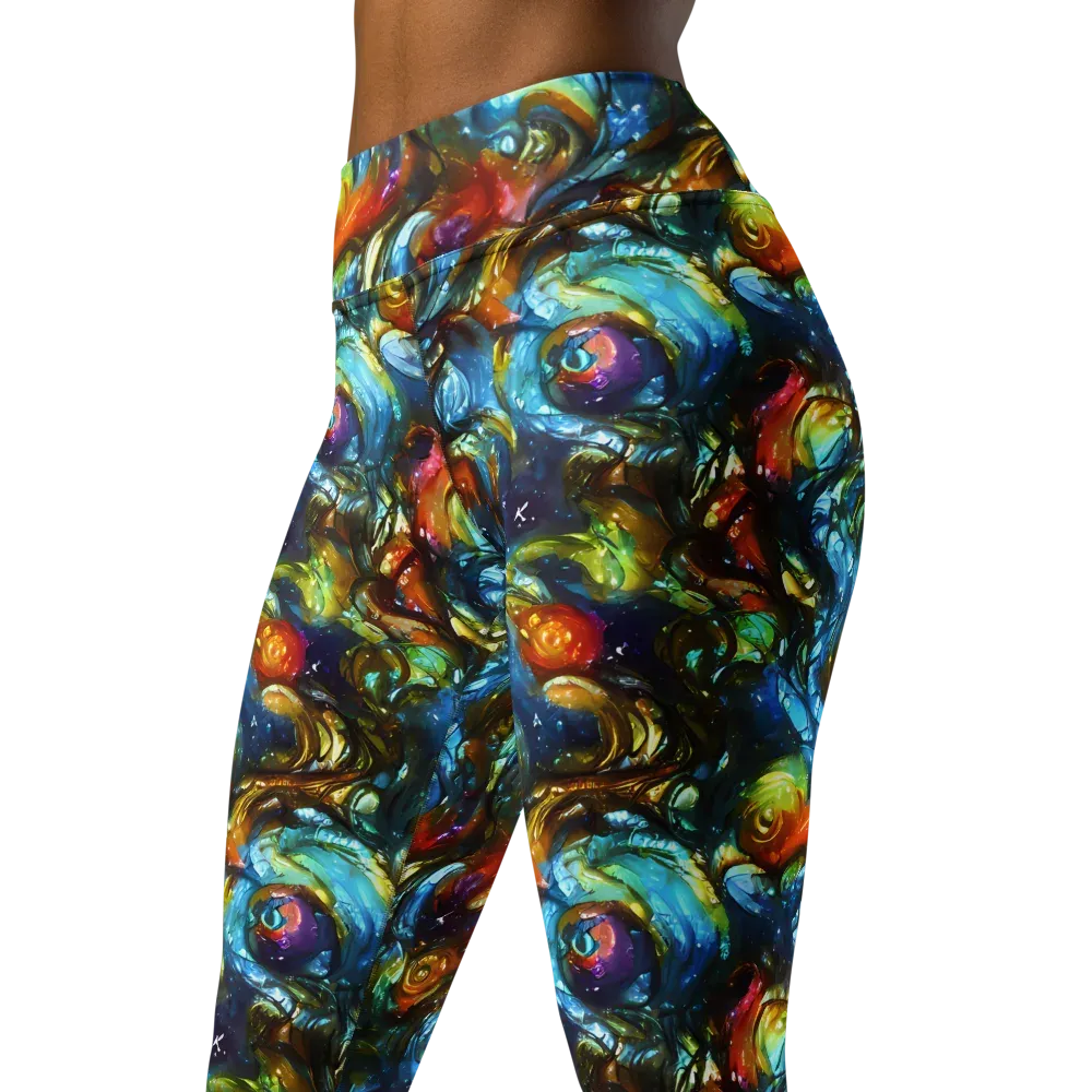 Aurora Alchemy on Yoga Leggings — Left Front