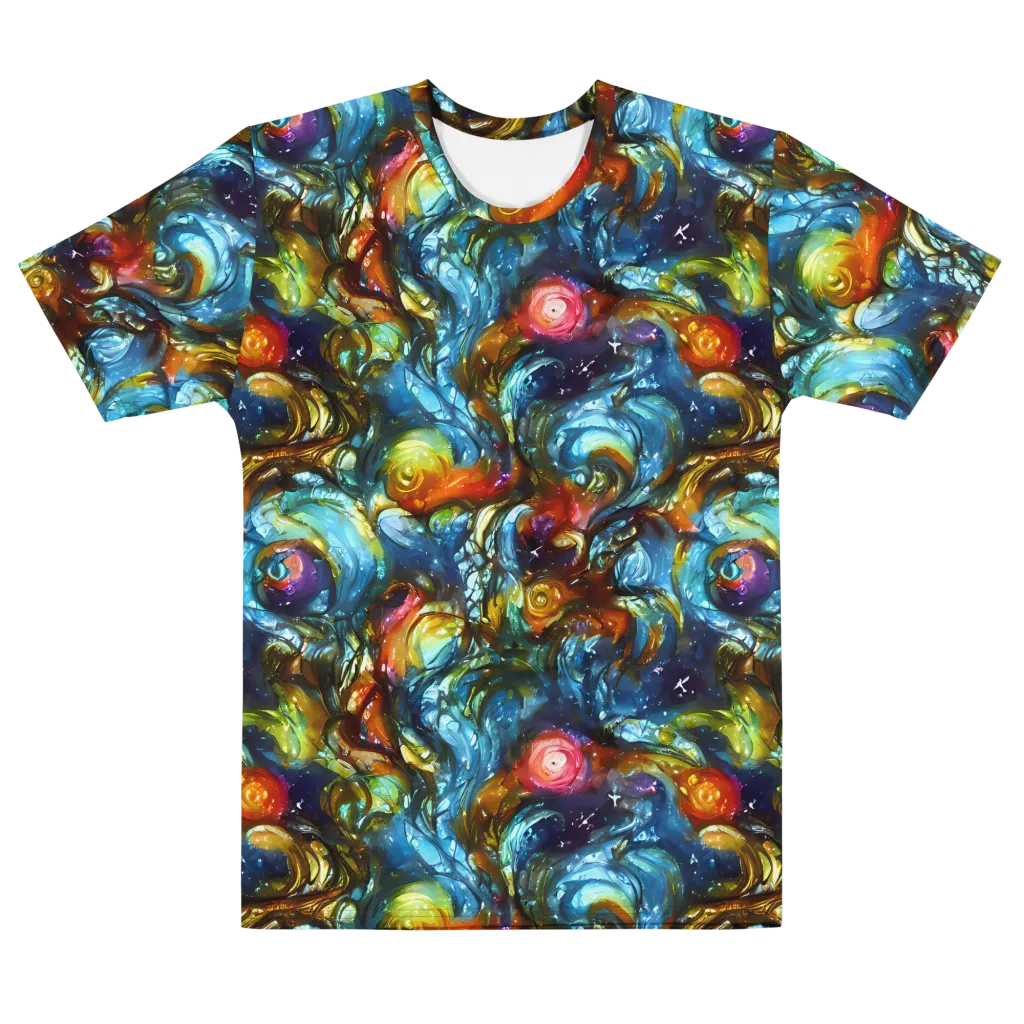 Aurora Alchemy on Men's Cotton Crew Neck T-Shirt — Front