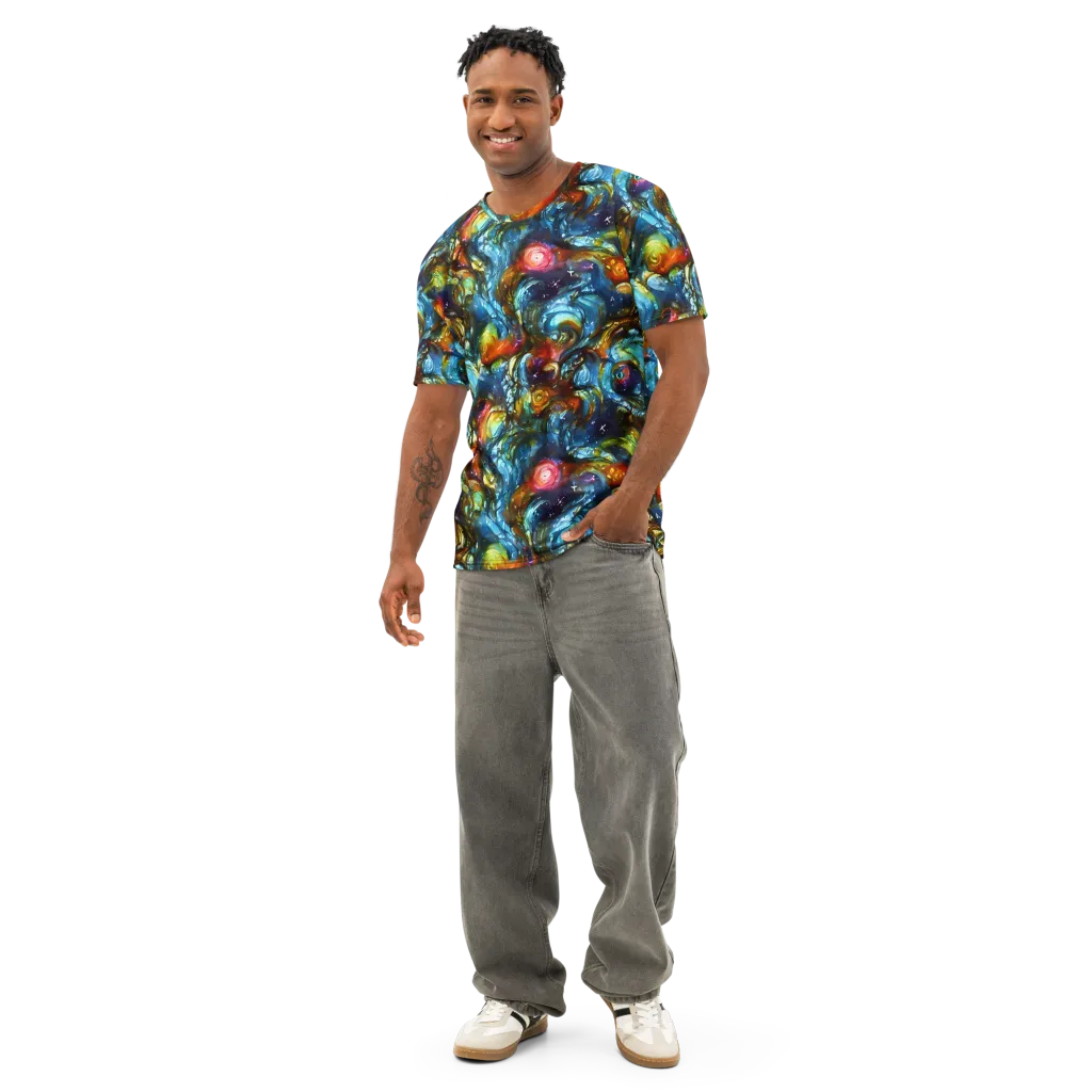 Aurora Alchemy on Men's Cotton Crew Neck T-Shirt — Front
