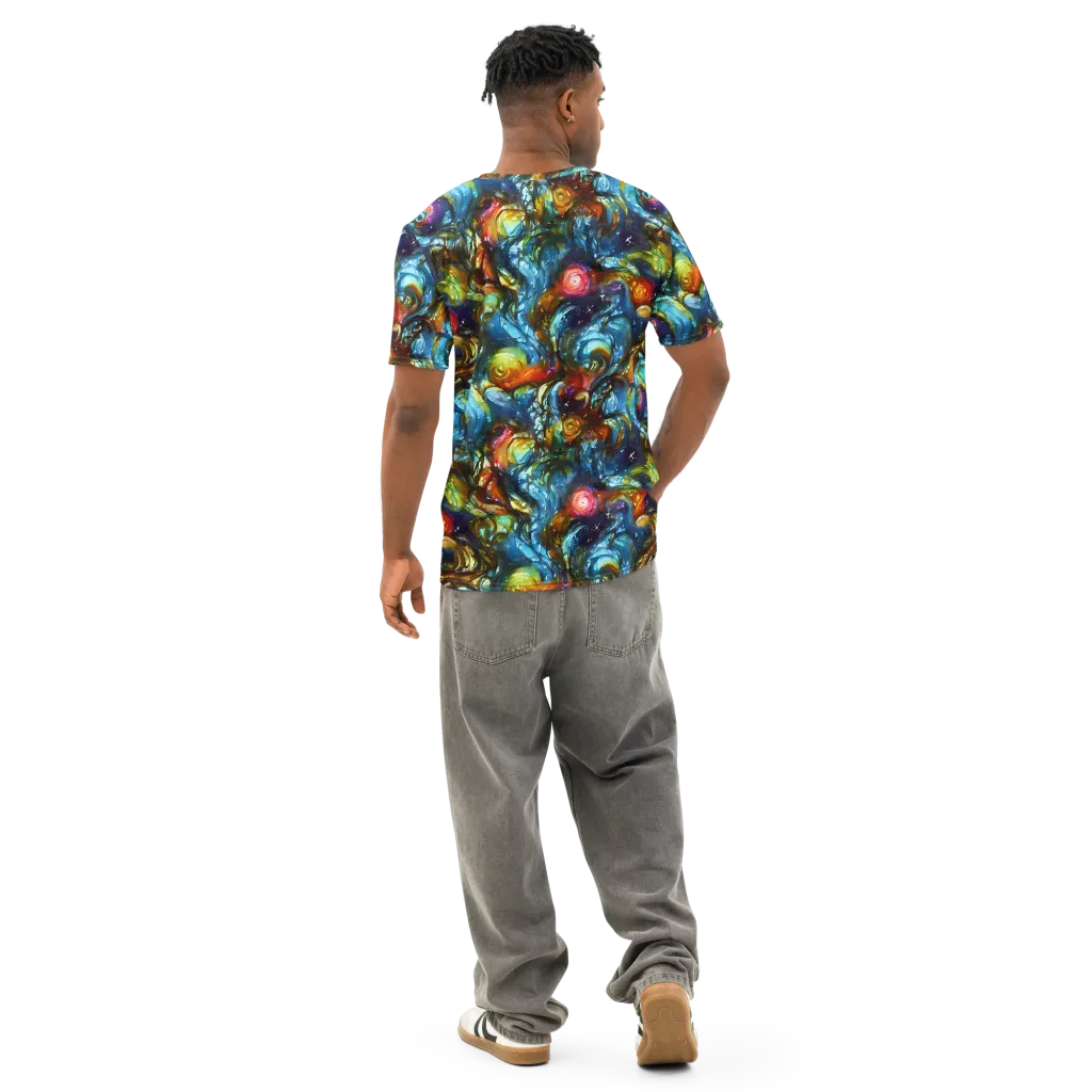 Aurora Alchemy on Men's Cotton Crew Neck T-Shirt — Back