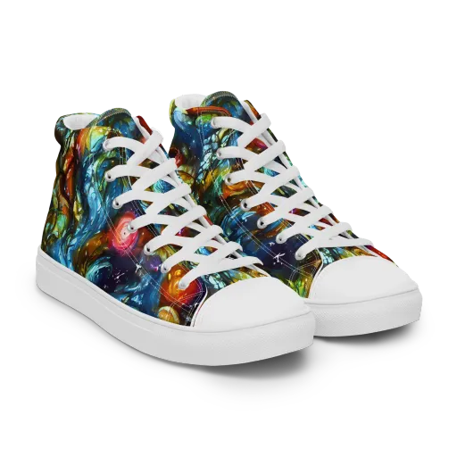 Aurora Alchemy on a Women's High Top Canvas Shoes