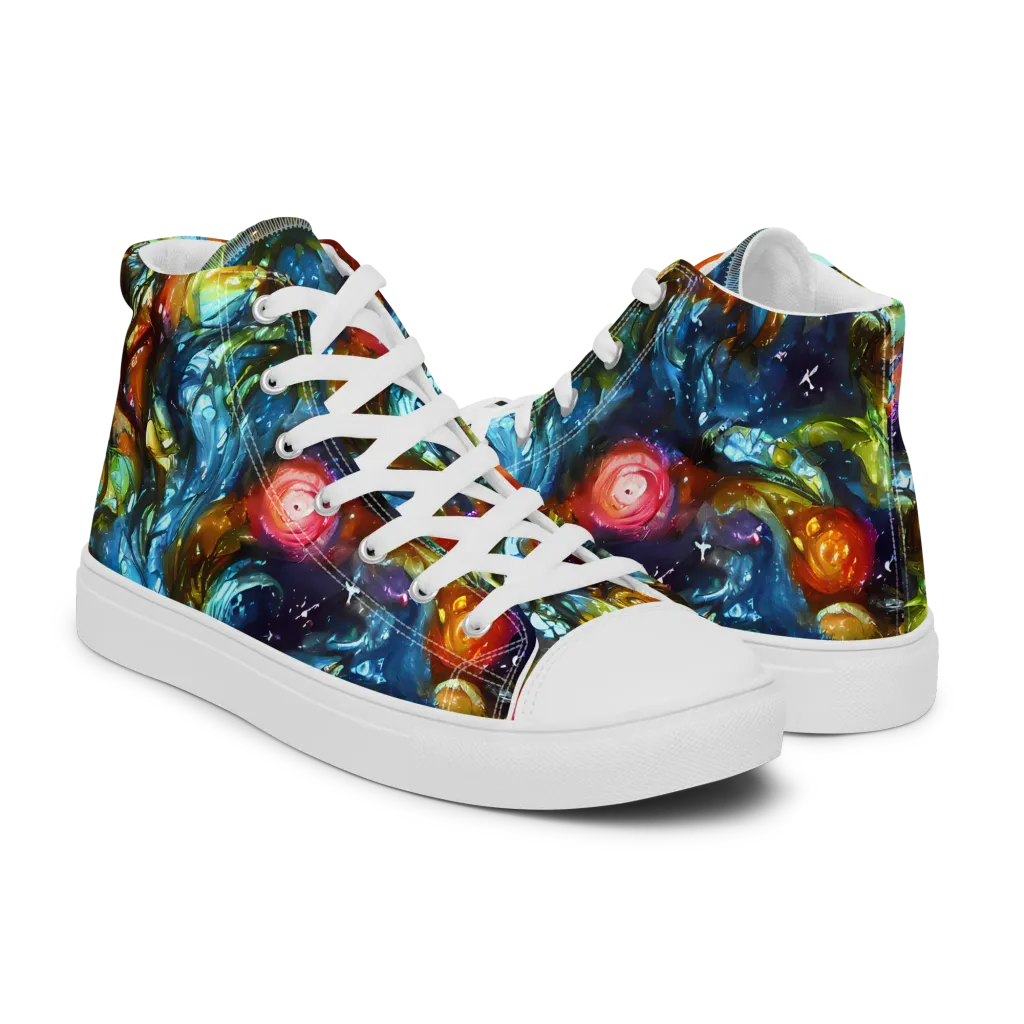 Aurora Alchemy on Women's High Top Canvas Shoes — Right