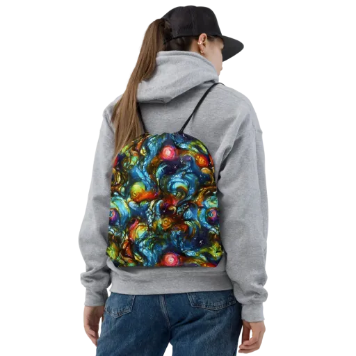 Aurora Alchemy on a Drawstring Bag