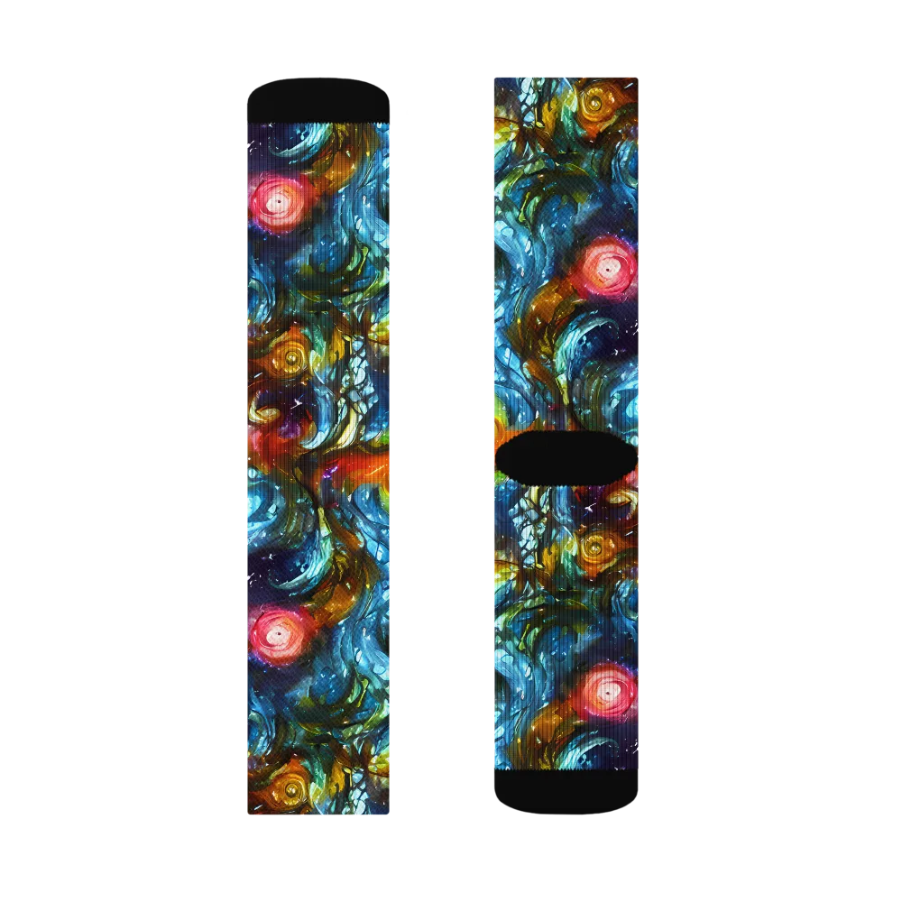 Aurora Alchemy on Socks — Left Sock