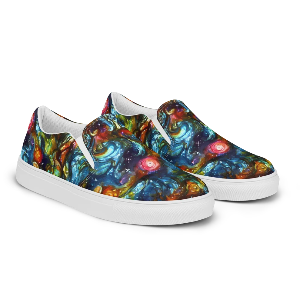 Aurora Alchemy on Women's Slip-On Canvas Shoes — Right Front